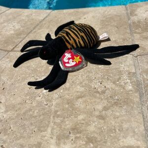 Ty Black and Orange Striped Plush SPINNER